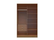 Chelsea 1.0 54.33 inch Wide Full Wardrobe with 3 Drawers in Maple Cream
