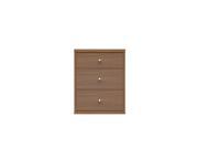 Astor 2.0 Modern Night stand with 3 Drawers in Maple Cream