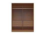 Chelsea 2.0 70.07 inch Wide He She Wardrobe with 6 Drawers in Maple Cream
