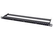 SpaceSaver 19 Half U UTP Cat5e Patch Panel 24 Ports Dual IDC 10031