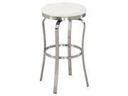 Chintaly 1193 Modern Backless Bar Stool In White