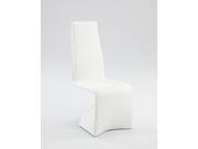 Chintaly Joann Fully Upholstered Contour Back Side Chair In White [Set of 2]
