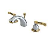 Kingston Brass KB8954FL Two Handle 4 in. to 8 in. Mini Widespread Lavatory Faucet with Brass Pop up