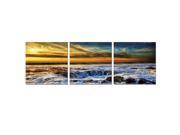 FURINNO Senic Sky and Beach 3 Panel Canvas on Wood Frame 60 x 20