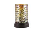 Pomeroy Capelo Pillar Holder Rustic Amber Shimmer Mosaic