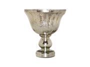 Cassia Pedestal Bowl Antique Silver Small