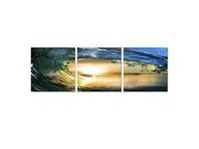 FURINNO Senik Wave 3 Panel Medium Density Framed Photography Triptych Print ...