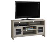 TV STAND 48 L DARK TAUPE WITH GLASS DOORS