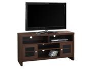 TV STAND 48 L WARM CHERRY WITH GLASS DOORS