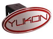 DefenderWorx 33002 GMC Yukon Red Oval 2 Inch Billet Hitch Cover
