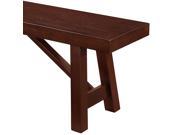60 Solid Wood Trestle Dining Bench Espresso