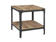 Walker Edison Angle Rustic End Table - Set of 2