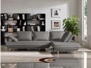 Dolce 2PC Lounge Seating Platforms with Moveable Backrest Supports by Diamond Sofa Grey Fabric