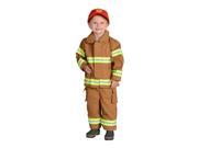 Jr. Firefighter Suit w Embroidered Cap size 18Month Tan