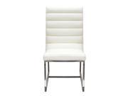 Bardot 2 Pack Dining Chair w Stainless Steel Frame by Diamond Sofa White