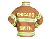 Jr. Firefighter Suit w Embroidered Cap size 18Month Tan CHICAGO