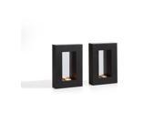 Danya B Set of 2 Mirror Tealight Candle Sconces with Metal Frame