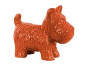 Ceramic Dog Figurine Gloss Finish Orange 7