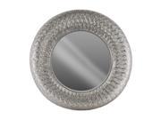 Metal Wall MirrorFrame Electroplated Finish Gray 35.25
