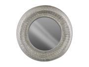 Metal Wall MirrorFrame Electroplated Finish Gray 2