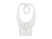 Ceramic Abstract Sculpture Gloss Finish White 12.5
