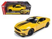 2016 Ford Mustang Gt 5.0 Yellow Limited Edition to 1002pcs 1 18 Diecast Model Car by Autoworld Round 2