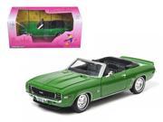 1969 Chevrolet Camaro RS Convertible Green Bewitched Limited to 2004pc Worldwide 1 24 Diecast Model Car by