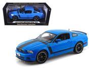 2013 Ford Mustang Boss 302 Blue 1 18 Diecast Car Model by Shelby Collectibles