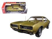 1969 Pontiac GTO Hardtop Antique Gold Hemmings Muscle Magazine Limited Edition to 1002pc 1 18 Diecast Model Car by Autoworld Round 2
