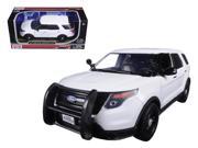 Motormax 76960 2015 Ford Police Interceptor Utility Car Slick Top White 1 24 Diecast Model Car
