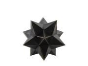 Metal 12 Point Stellated Icosahedron Sculpture SM Coated Finish Gunmetal Gray