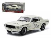 Greenlight 12935 1967 Ford Shelby Mustang No.33 Shelby Racing Co. Jerry Titus John McComb Racing Tribute Edition 1 18 Diecast Model Car