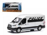 2015 Ford Transit V363 Police Prisoner Transport Vehicle In Display Case 1 43 Diecast Model Car by Greenlight