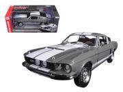 1967 Ford Shelby Mustang GT 350 Medium Gray Metallic 50th Anniversary Limited Edition to 1002pc 1 18 Diecast Model Car by Autoworld Round 2