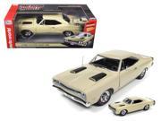 1969 Dodge Coronet Super Bee Y3 Cream 1 18 1 64 2 Pack Limited Edition to 1002pc Diecast Model Car by Autoworld Round 2