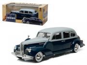 1941 Packard Super Eight One Eighty Silver French Gray Metallic Duco Barola Blue 1 18 Diecast Model Car by Greenlight