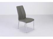 Side chair w chrome legs_Grey