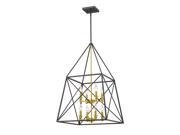 Tressle 8 Light Pendant in Bronze Gold with Bronze Gold Shade