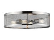 Meshsmith 4 Light Flush Mount in Chrome with Chrome Shade