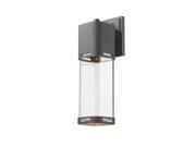 Lestat 1 Light Outdoor Wall Light in Black with Clear Shade