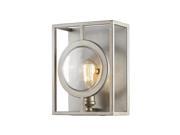 Port 1 Light Wall Sconce in Antique Silver with Antique Silver Shade