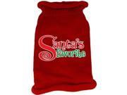 Santas Favorite Screen Print Knit Pet Sweater Red Med 12