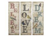 Viscaria Dream Believe Love Wall Decor Ast 3