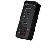 A smart four port USB 3.0 hub with fast charging and power meter