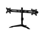 Horizontal dual LCD monitor desk stand support up to 24 LCD monitor