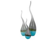 Squiggle Glass Vases Set Of 3