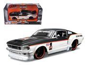 1967 Ford Mustang GT White 1 Harley Davidson 1 24 Diecast Model Car by Maisto