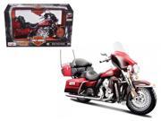 2013 Harley Davidson FLHTK Electra Glide Ultra Limited Red Bike Motorcycle Model 1 12 by Maisto