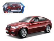 2011 2012 BMW X6M Dark Red 1 18 Diecast Car Model by BBURAGO