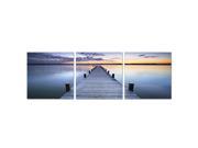 Furinno SENIC Pier Sunrise 3 Panel Canvas on Wood Frame 60 x 20 Inches